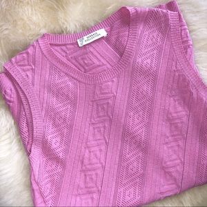 VERSACE Pink Knit Sleeveless Top